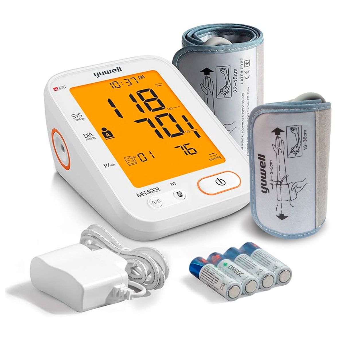 YUWELL - YUWELL - Toma Presion Digital YE680B Tensiometro Medidor de Presion Arterial Con Indicador de Voz