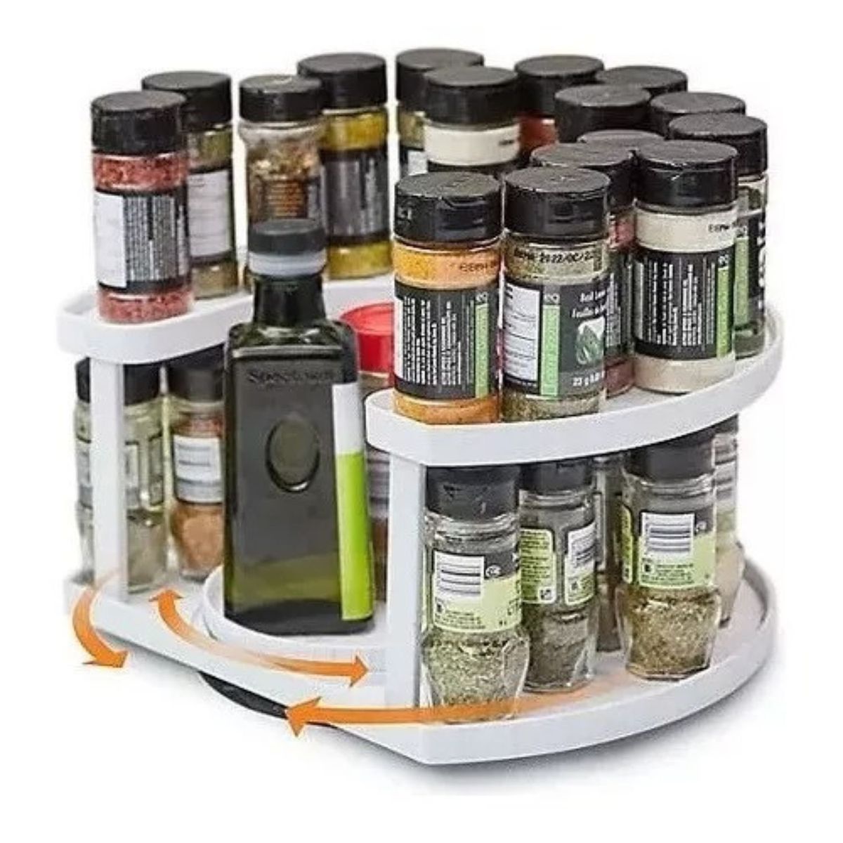 GENERICO - Especiero Giratorio 2 Pisos 34cm Ideal Cocina Organización