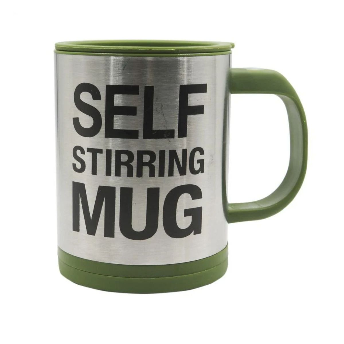 GENERICO - Tazón Mezclador Automático Verde 12cm Con Tapa Anti-Derrame