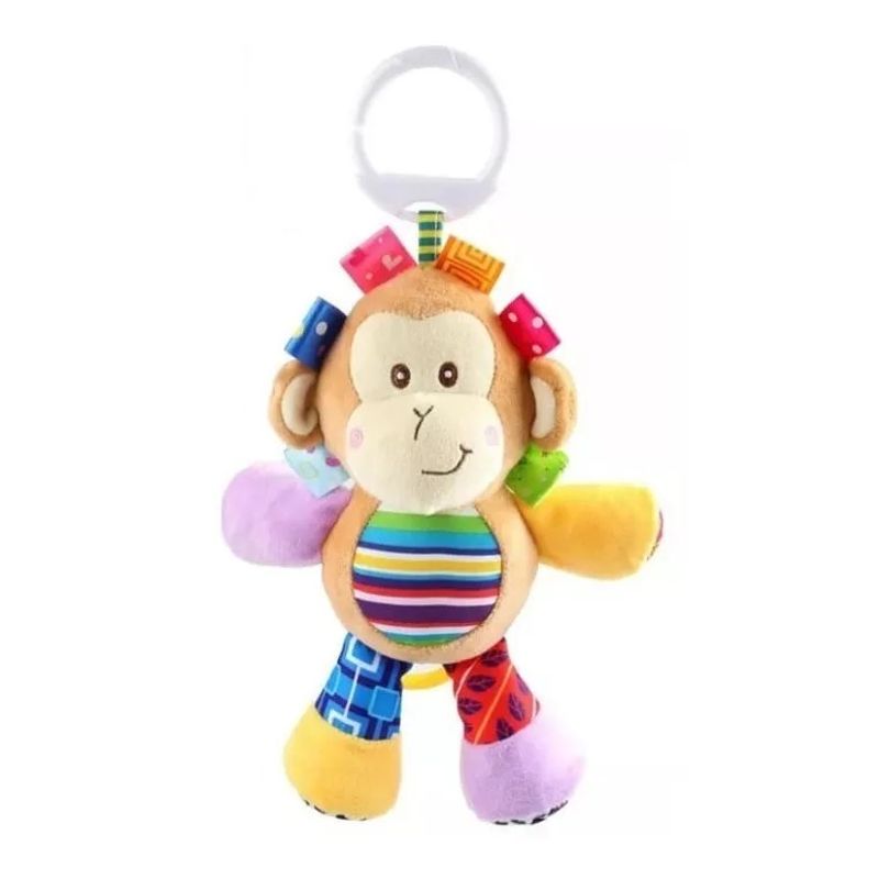 GENERICO - Peluche Estimulación Sensorial Bebé Con Sonajero Y Colgador