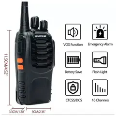 BAOFENG - Pack 10 Radio Transmisor Walkie Talkie
