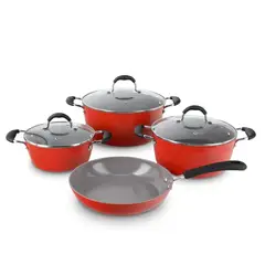 BOHLIER - Batería De Cocina 7 Piezas Antiadherente Cerámica Excilon Venus