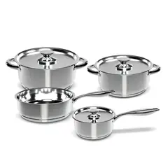 WENS - Batería De Cocina 7 Piezas Acero Inoxidable 450-7ss