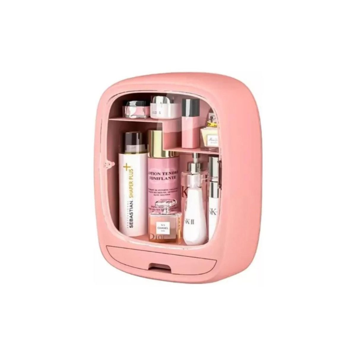 GENERICO - Comestiquero Montable Rosa 27cm Almacenamiento Organizador.