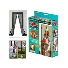 GENERICO - Malla Antimosquitos 210x96cm Resistente Color Negro.