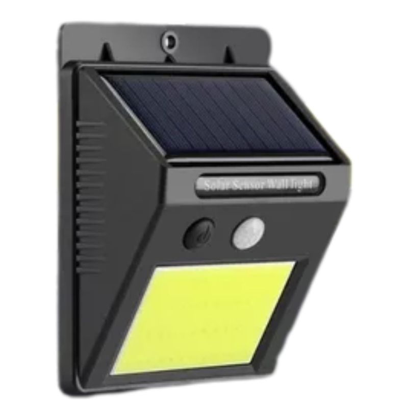GENERICO - Luz Solar Led Pared 48 Leds 12cm Color Negro Eficiente.