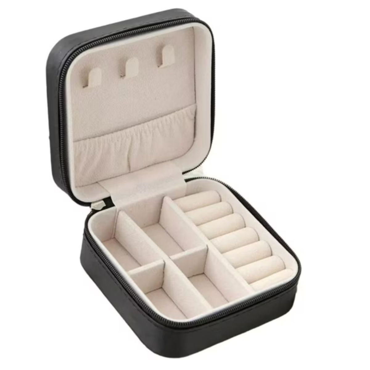 GENERICO - Estuche Organizador Joyas Cuadrado 10cm Joyero Collares Aros.