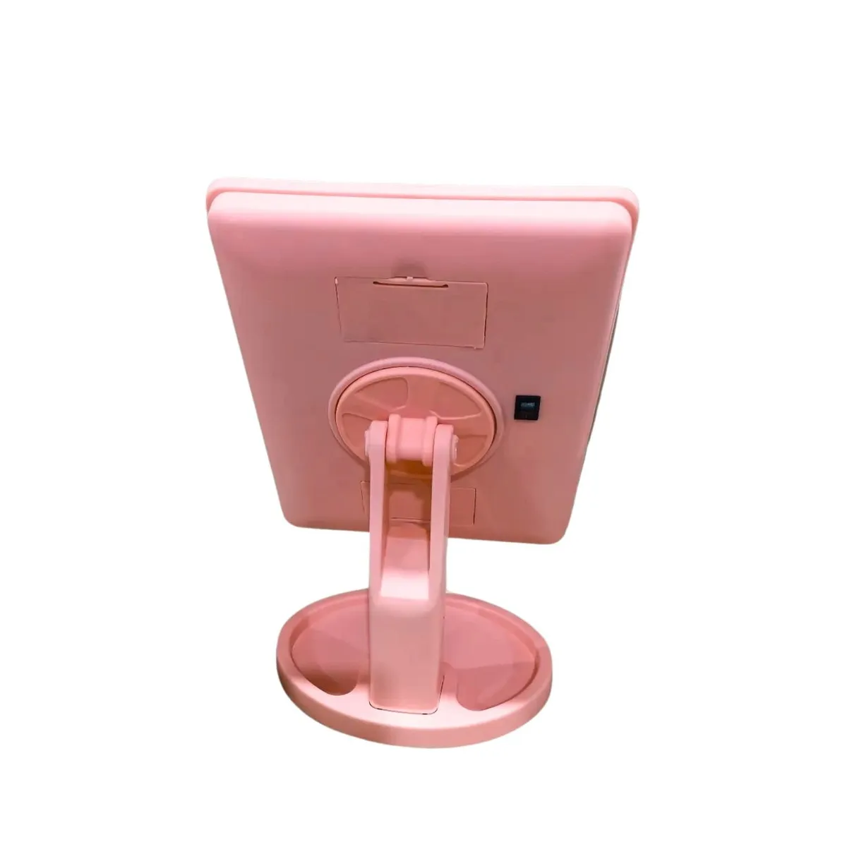 GENERICO - Espejo Pedestal Luces 16 Led A Pila 16cm Diseño Rosa