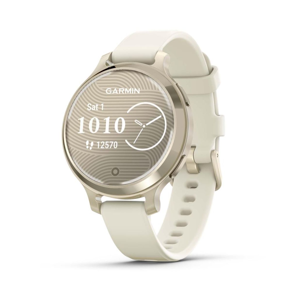 GARMIN - Lily 2 Active Oro lunar con correa hueso - Crema