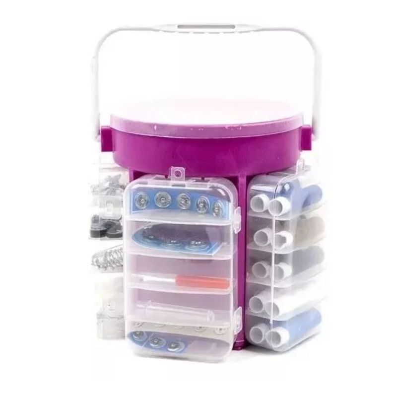 GENERICO - Costurero Organizador Set Costura 210 Piezas 18cm Resistente.