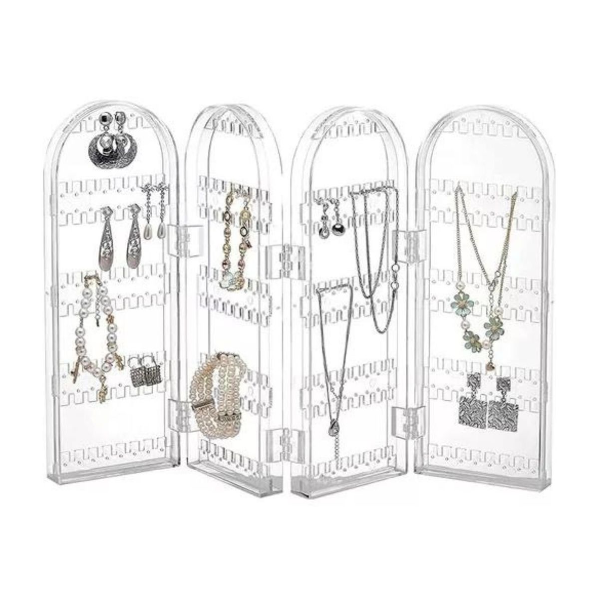 GENERICO - Organizador Aro Acrílico Plegable 4 Caras 8cm Colorido.