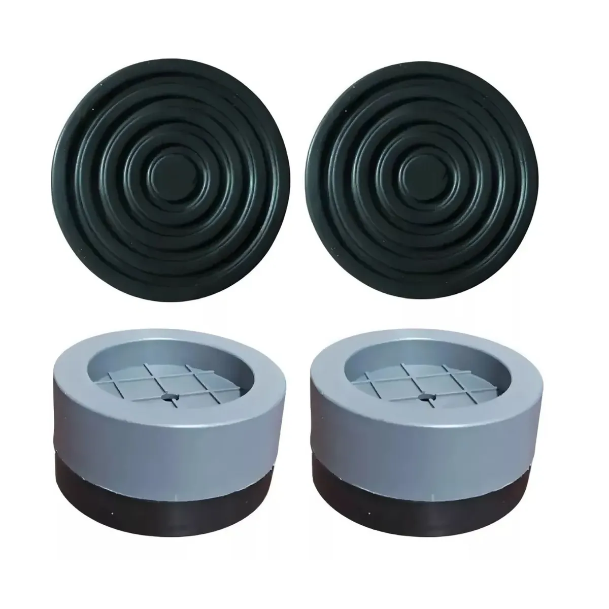 GENERICO - Pack 4 Piezas Soporte Altura Lavadora 6cm Gris.