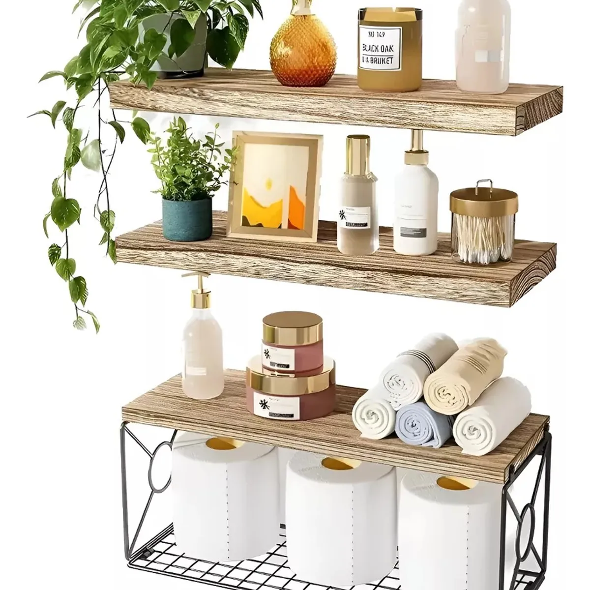 MUNDO MAGIA - Set 3x Estante Organizador Baño Repisas Flotantes Pared