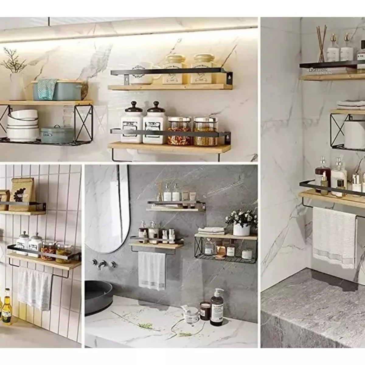 MUNDO MAGIA - Set 3x Estante Organizador Baño Repisas Flotantes Pared