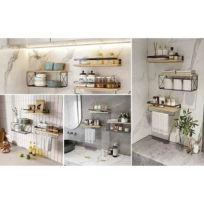 Imagen 2 del producto Set 3x Estante Organizador Baño Repisas Flotantes Pared