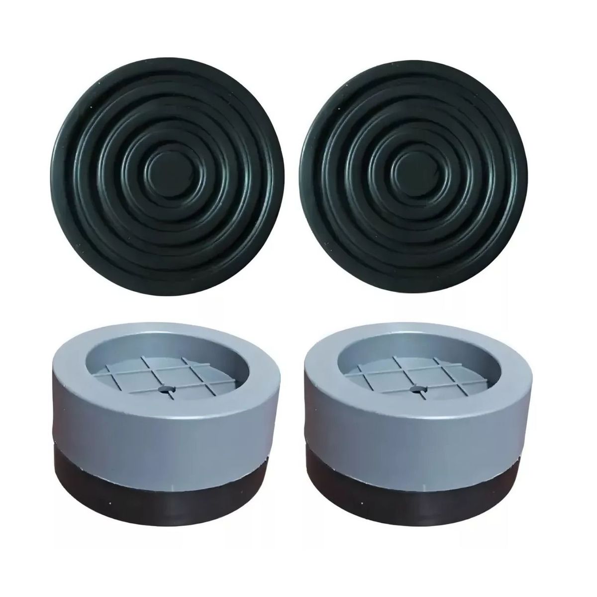 GENERICO - Pack 4 Piezas Soporte Altura Lavadora 6cm Gris