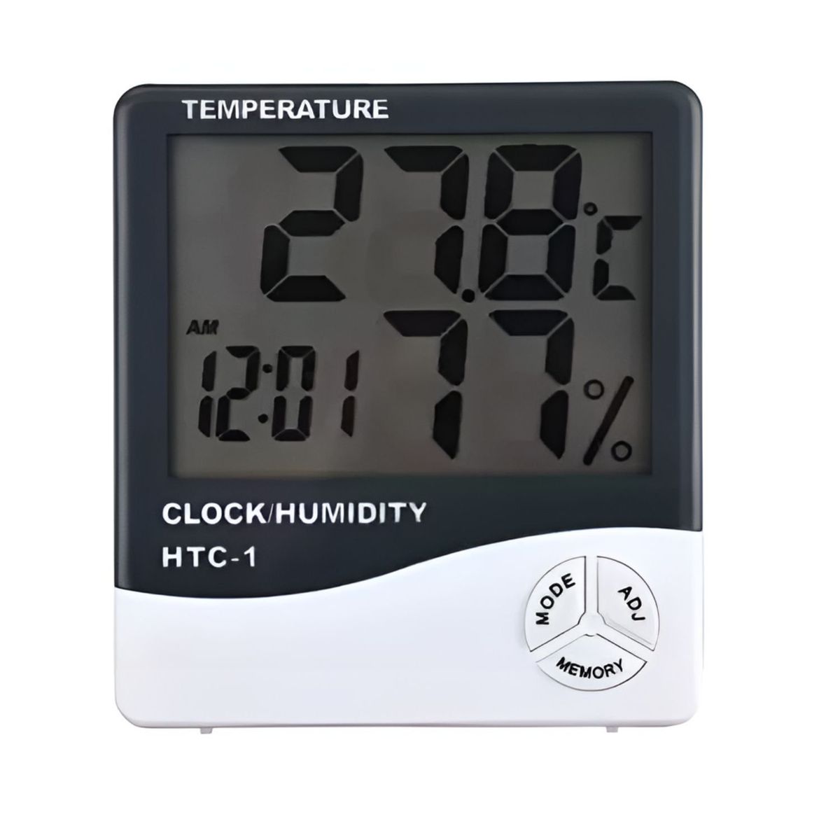 GENERICO - Termómetro Indoor Htc-1 10cm Medición Precisa Blanco