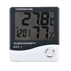 GENERICO - Termómetro Indoor Htc-1 10cm Medición Precisa Blanco