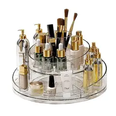 GENERICO - Organizador Maquillaje 360 Grados Dos Niveles 24cm Coquette