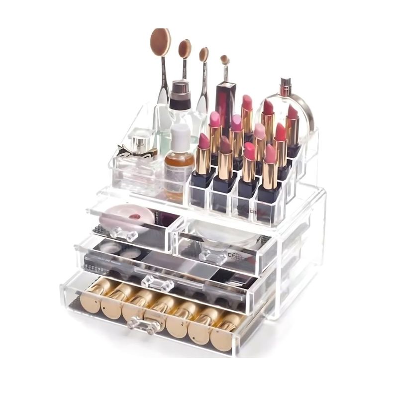 GENERICO - Organizador Rectangular 4 Bandejas Mostrador 22cm Coquette
