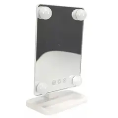 GENERICO - Espejo Plegable 360 18cm 4 Leds Cosmetic Mirror Maquillaje