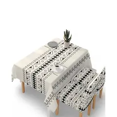 GENERICO - Juego Mantel De Comedor más 6 fundas de silla 140x 220 cmM1