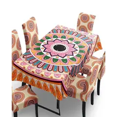 GENERICO - Juego Mantel De Comedor más 6 fundas de silla 140x 220 cmM3