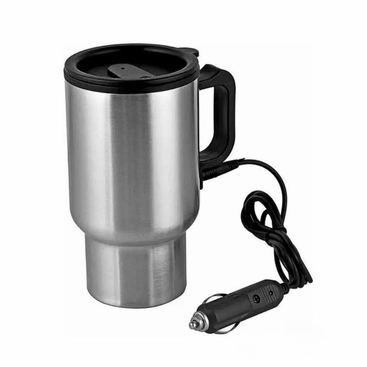 GENERICO - Vaso Auto Eléctrico 16cm Calentador Gris Taza Viaje