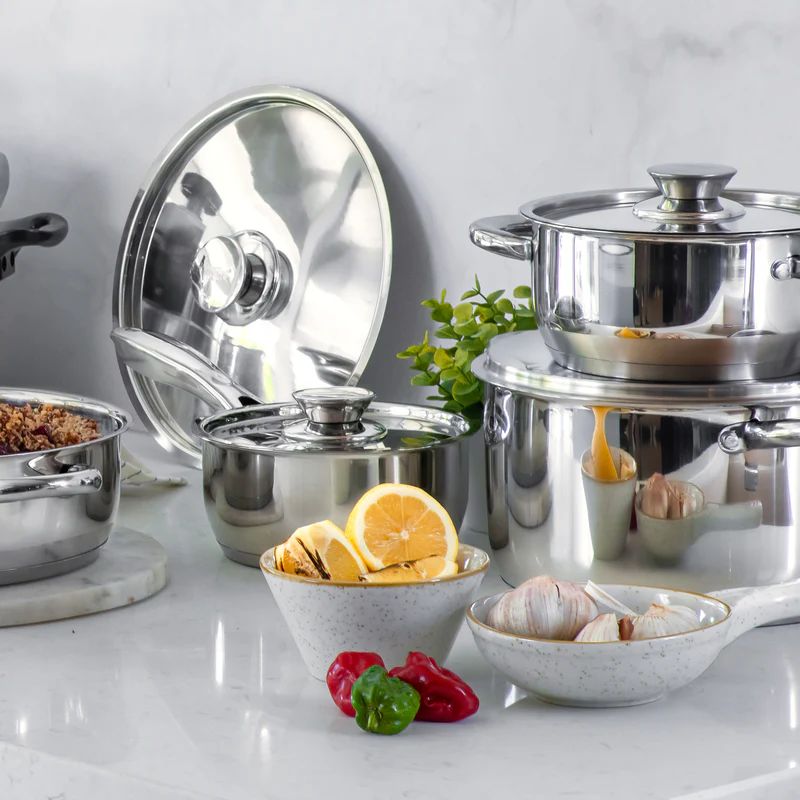 WENS - Batería De Cocina 6 Pieza Acero Inoxidable Wens 420-6ss