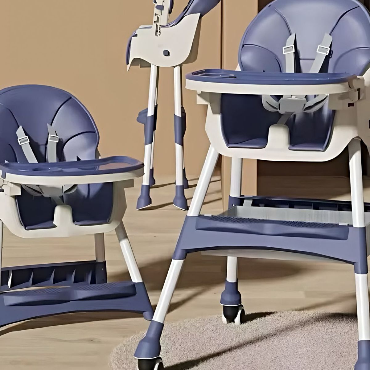 GENERICO - SILLA PARA BEBÉS  SILLA DE COMER MULTIFUNCIONAL AZUL