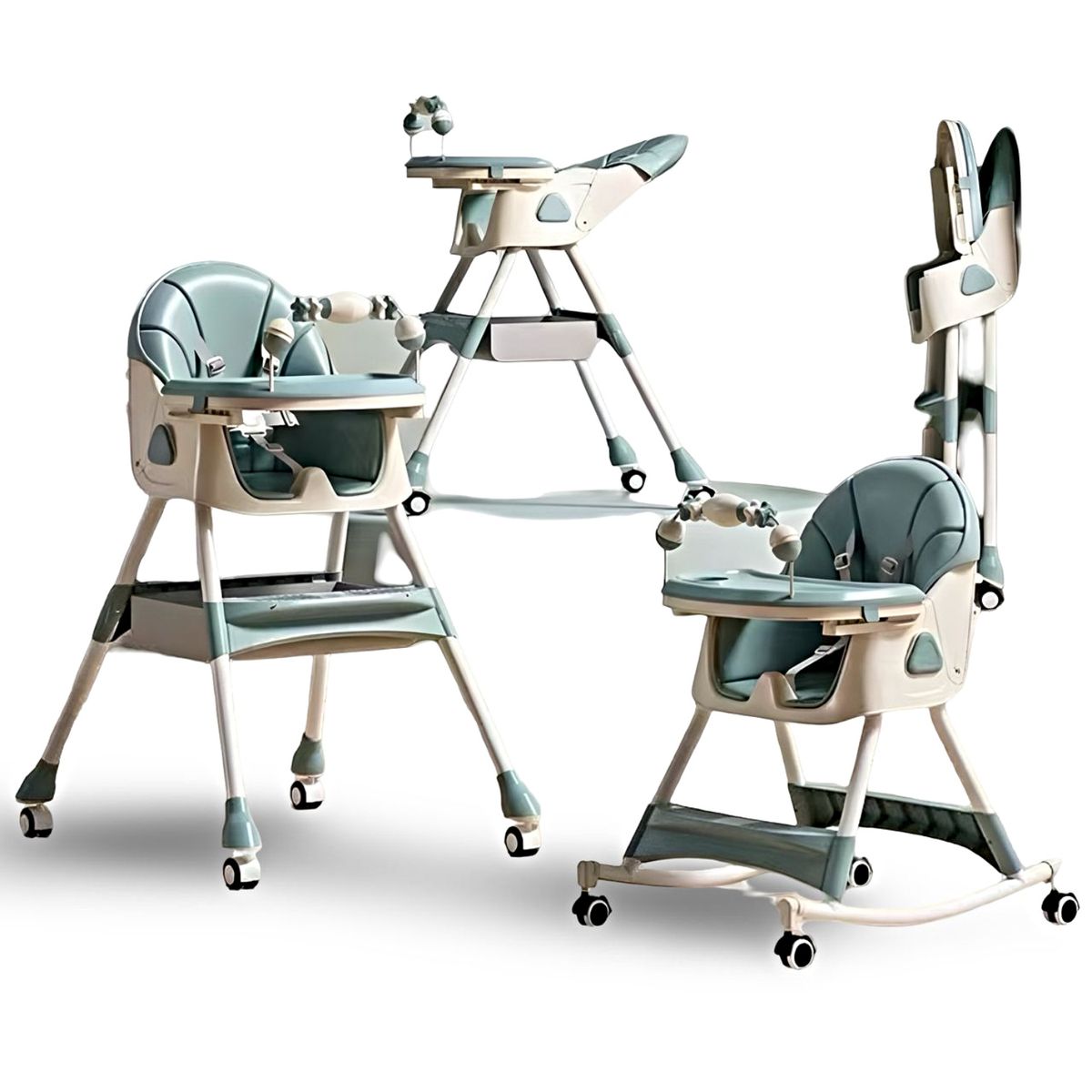 GENERICO - SILLA PARA BEBÉS  SILLA DE COMER MULTIFUNCIONAL VERDE