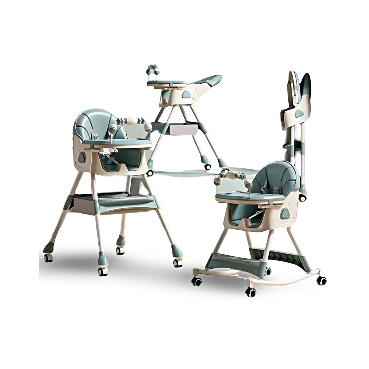 GENERICO - SILLA PARA BEBÉS  SILLA DE COMER MULTIFUNCIONAL VERDE