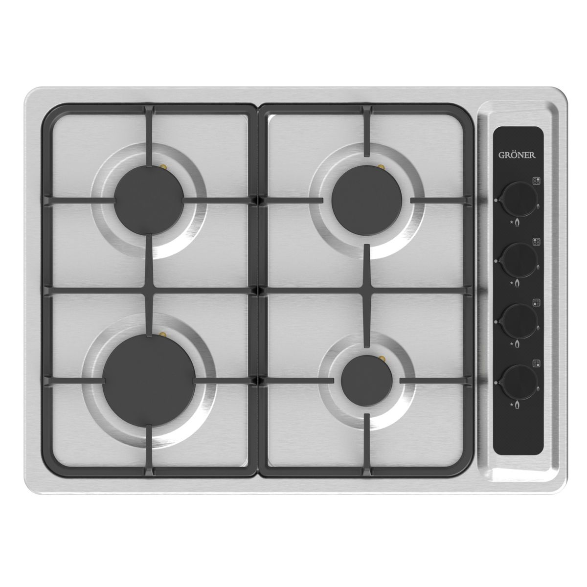 GRONER - Encimera a Gas Gröner Inox 4QL
