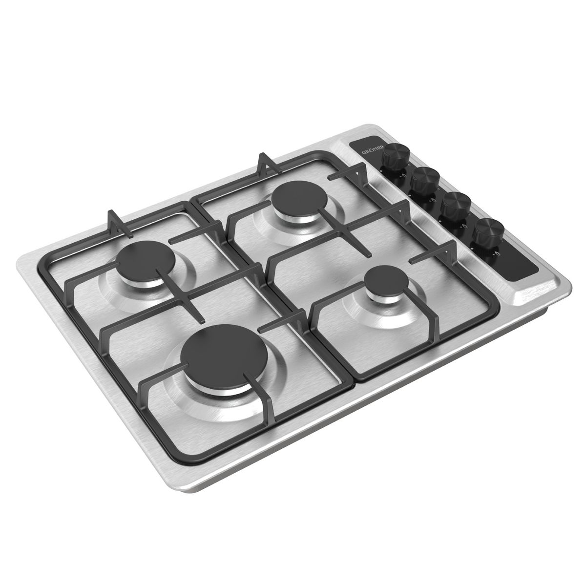 GRONER - Encimera a Gas Gröner Inox 4QL