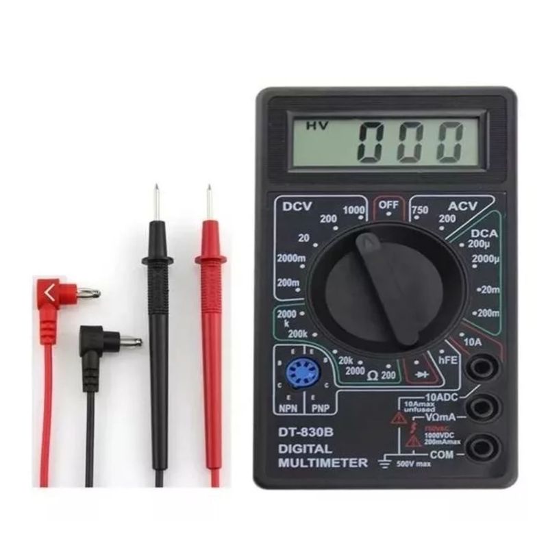 GENERICO - Multimeter Dt-830B Negro 7cm Medidor Digital Precisión