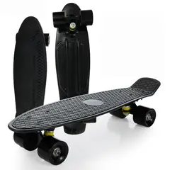 GENERICO - Patineta Tipo Fish Clásicode 56cm Para Principiantes-Negro