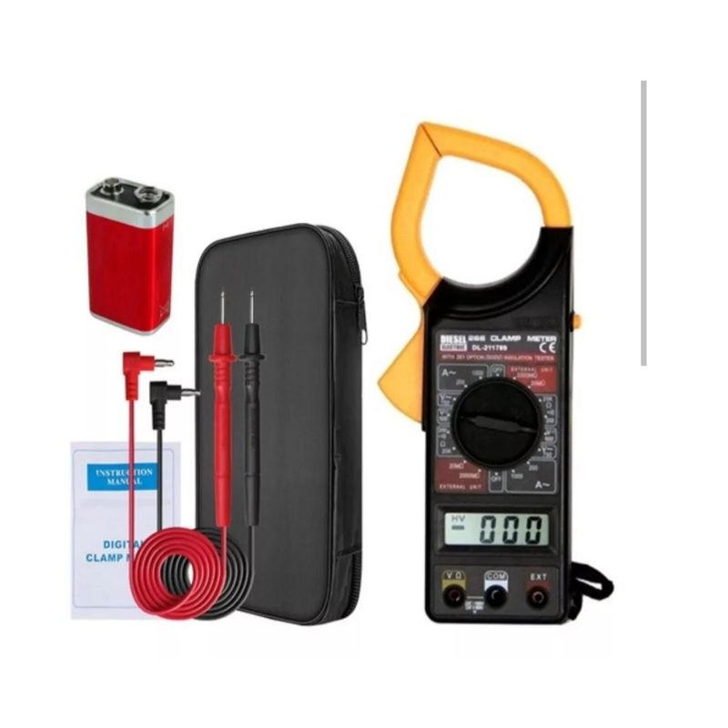 GENERICO - Multitester Digital De Tenaza 10cm Precisión Alta Negro