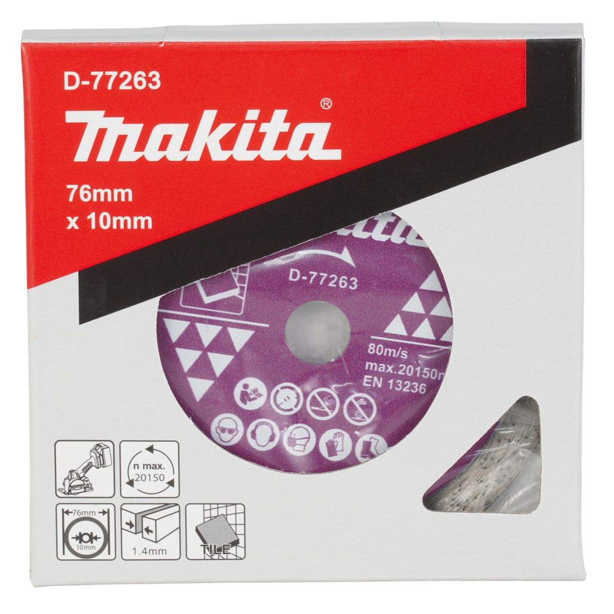 MAKITA - Disco Diamantado de Borde Continuo Makita 76x10mm D-77263