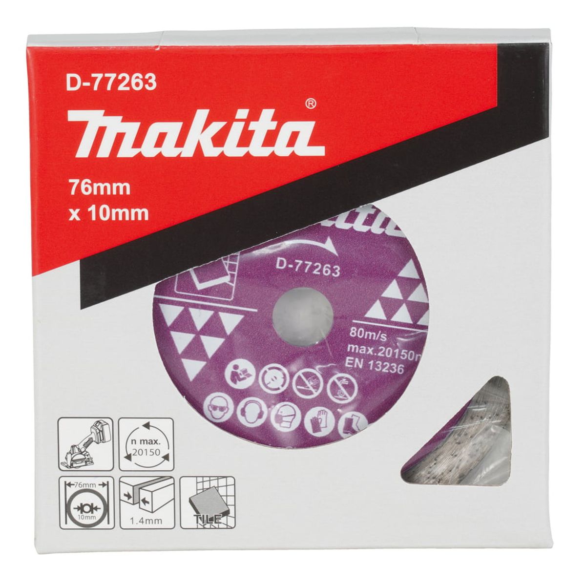 MAKITA - Disco Diamantado de Borde Continuo Makita 76x10mm D-77263