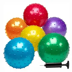 GENERICO - 6 Bolas De Rebote Con Puntas Con Bomba Para Niños Regalos
