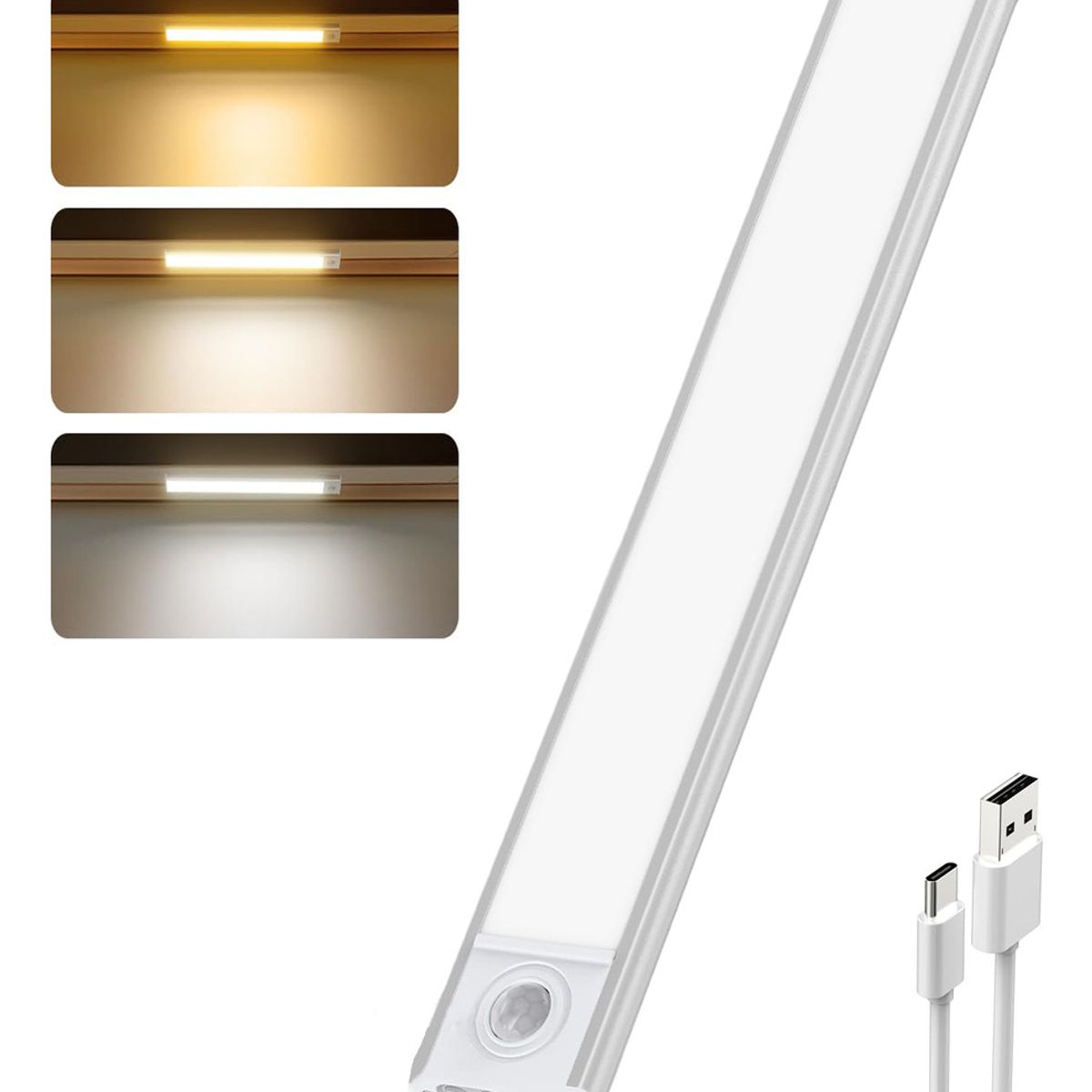 GENERICO - Luz Led Magnético Sensor De Movimiento Recargable Armario