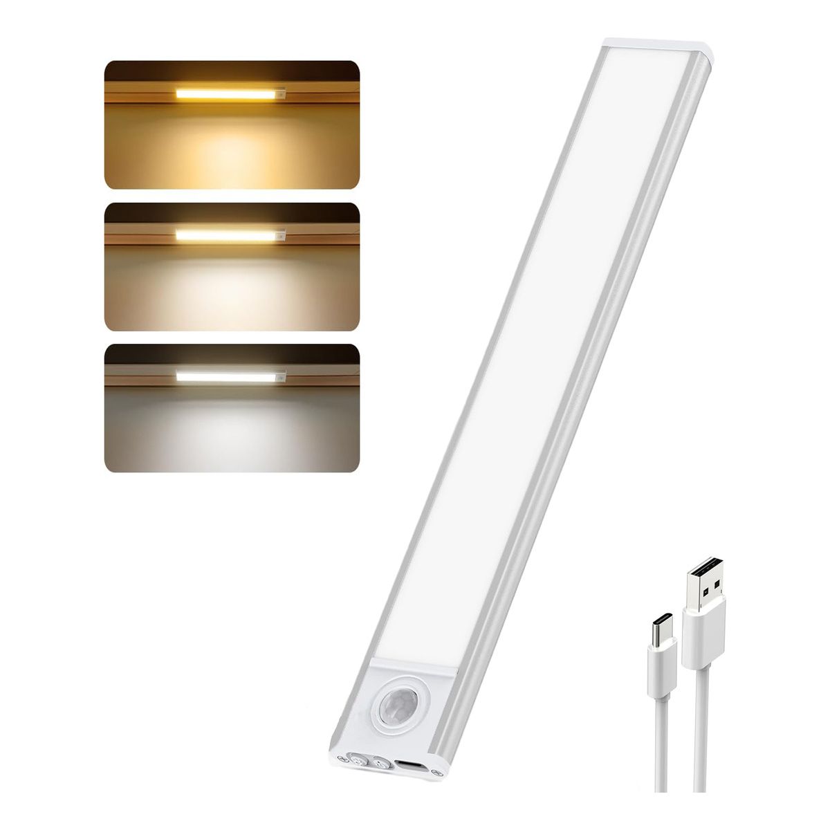 GENERICO - Luz Led Magnético Sensor De Movimiento Recargable Armario