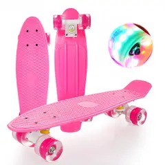 GENERICO - Monopatín De 56x13cm Con Ruedas De Iluminación-Rosa