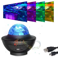 GENERICO - PROYECTOR MULTICOLOR DE GALAXIA DORMITORIO Y SONIDO BLUETOOTH