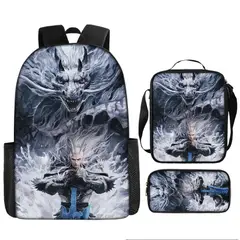 DANWEILE - Mochila para estudiantes Nezha conquista al Rey Dragón- juego de 3 4