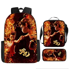DANWEILE - Mochila para estudiantes Nezha conquista al Rey Dragón- juego de 3 2