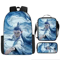DANWEILE - Mochila para estudiantes Nezha conquista al Rey Dragón- juego de 3 5