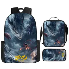 DANWEILE - Mochila para estudiantes Nezha conquista al Rey Dragón- juego de 3 14