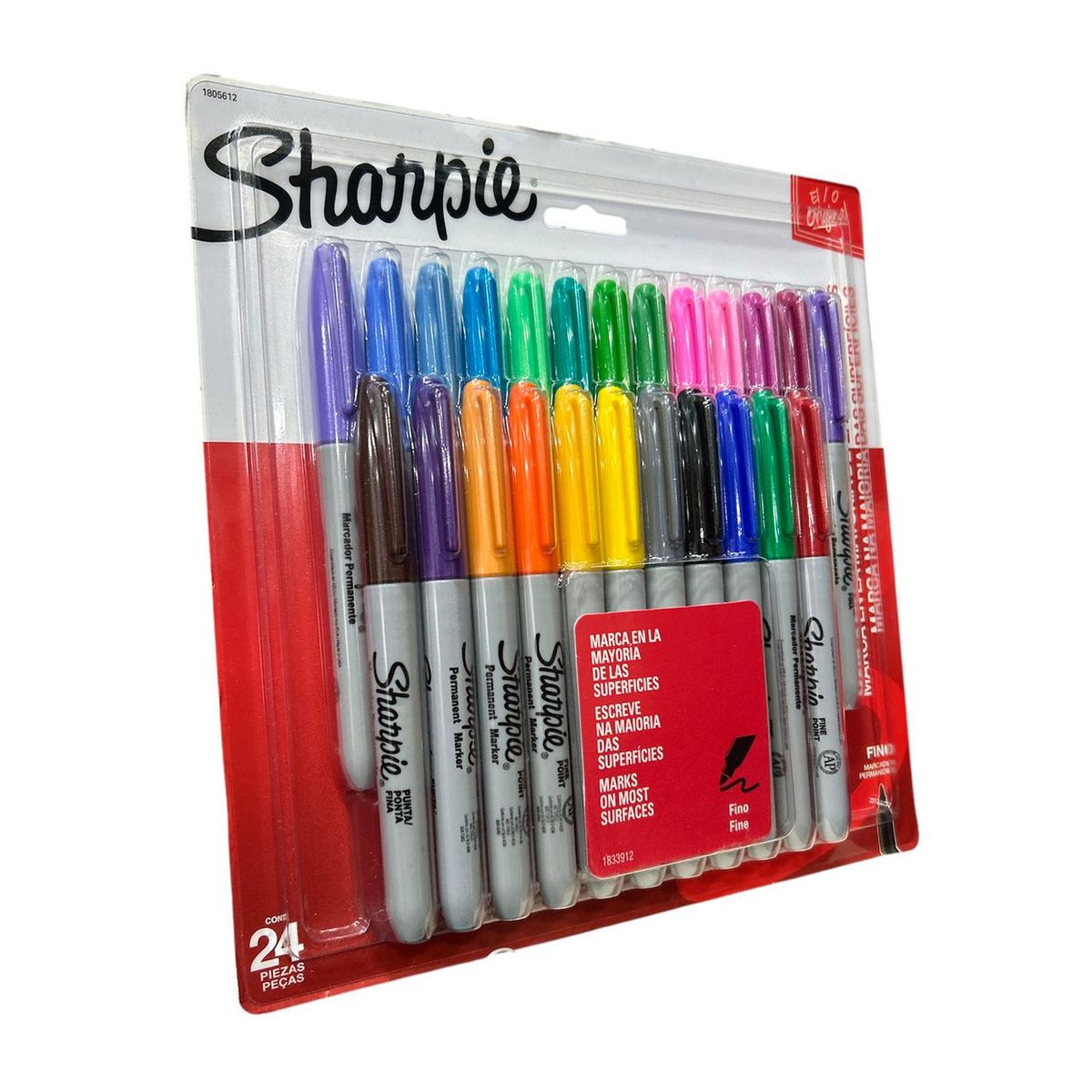 SHARPIE - Set 24 Marcadores Sharpie Punta Fina Colores Surtidos