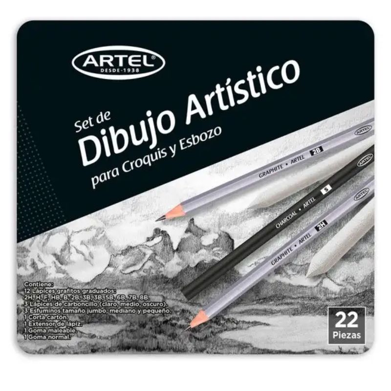 ARTEL - Set de Dibujo Artístico Para Croquis y Esbozo 24 Piezas